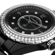  Shop Authentic Chanel J12 Diamonds Ceramic Black Dial Black Steel Strap Watch for Women - J12 H3108 - Luxxuri