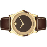  Shop Authentic Movado Museum Classic Brown Dial Brown Leather Strap Watch For Men - 0606880 - Luxxuri