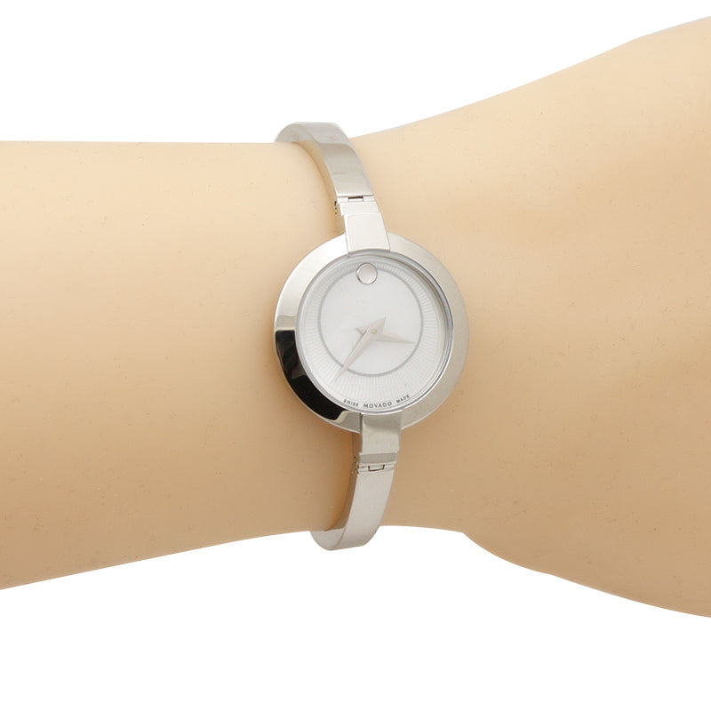  Shop Authentic Movado Bela Mother of Pearl Dial Silver Steel Strap Watch For Women - 0606616 - Luxxuri