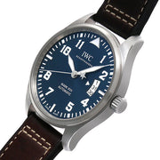  Shop Authentic IWC Pilots Watch Mark XVII Edition Le Petit Prince Blue Dial Brown Leather Strap Watch for Men - IW326506 - Luxxuri