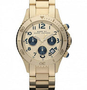  Shop Authentic Marc Jacobs Rock Metal Chronograph Gold Dial Gold Steel Strap Watch for Men - MBM3158 - Luxxuri