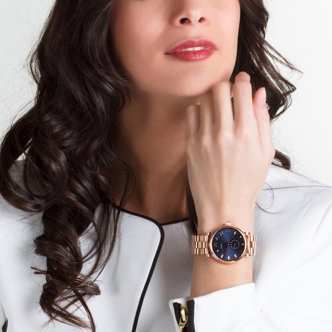  Shop Authentic Marc Jacobs Baker Blue Dial Rose Gold Steel Strap Watch for Women - MBM3330 - Luxxuri