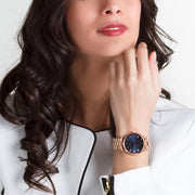  Shop Authentic Marc Jacobs Baker Blue Dial Rose Gold Steel Strap Watch for Women - MBM3330 - Luxxuri