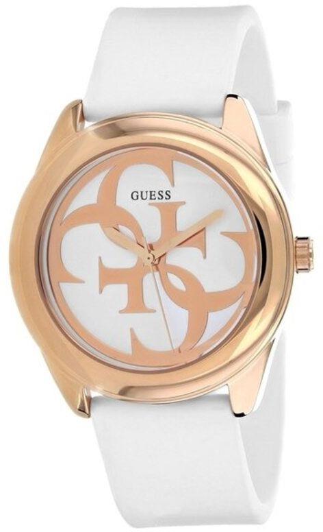  Shop Authentic Guess G Twist White & Gold Dial White Silicone Strap Watch For Women - W0911L5 - Luxxuri