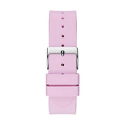  Shop Authentic Guess Crush Crystals Silver Dial Pink Rubber Strap Watch for Women - W1223L1 - Luxxuri