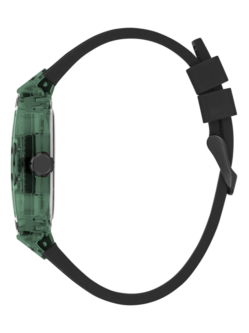  Shop Authentic Guess Phoenix Analog Black Dial Black Silicone Strap Watch For Men- GW0499G7 - Luxxuri