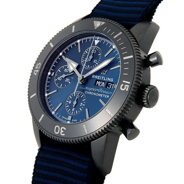  Shop Authentic Breitling Superocean Heritage Chronograph 44 Outerknown Blue Dial Blue NATO Strap Watch for Men - M133132A1C1W1 - Luxxuri