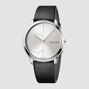  Shop Authentic Calvin Klein Minimal Black Dial Black Leather Strap Watch for Men - K3M211C3 - Luxxuri