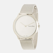  Shop Authentic Calvin Klein Minimal SIlver Dial Silver Mesh Bracelet Watch for Women - K3M221Y6 - Luxxuri