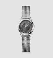  Shop Authentic Calvin Klein Minimal Grey Dial Silver Mesh Bracelet Watch for Women - K3M23124 - Luxxuri