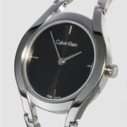  Shop Authentic Calvin Klein Class Black Dial Silver Steel Strap Watch for Women - K6R23121 - Luxxuri