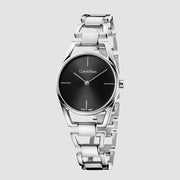  Shop Authentic Calvin Klein Dainty Black Dial Silver Steel Strap Watch for Women - K7L23141 - Luxxuri