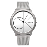  Shop Authentic Calvin Klein Minimal White Dial Silver Mesh Bracelet Watch for Men - K3M5115X - Luxxuri