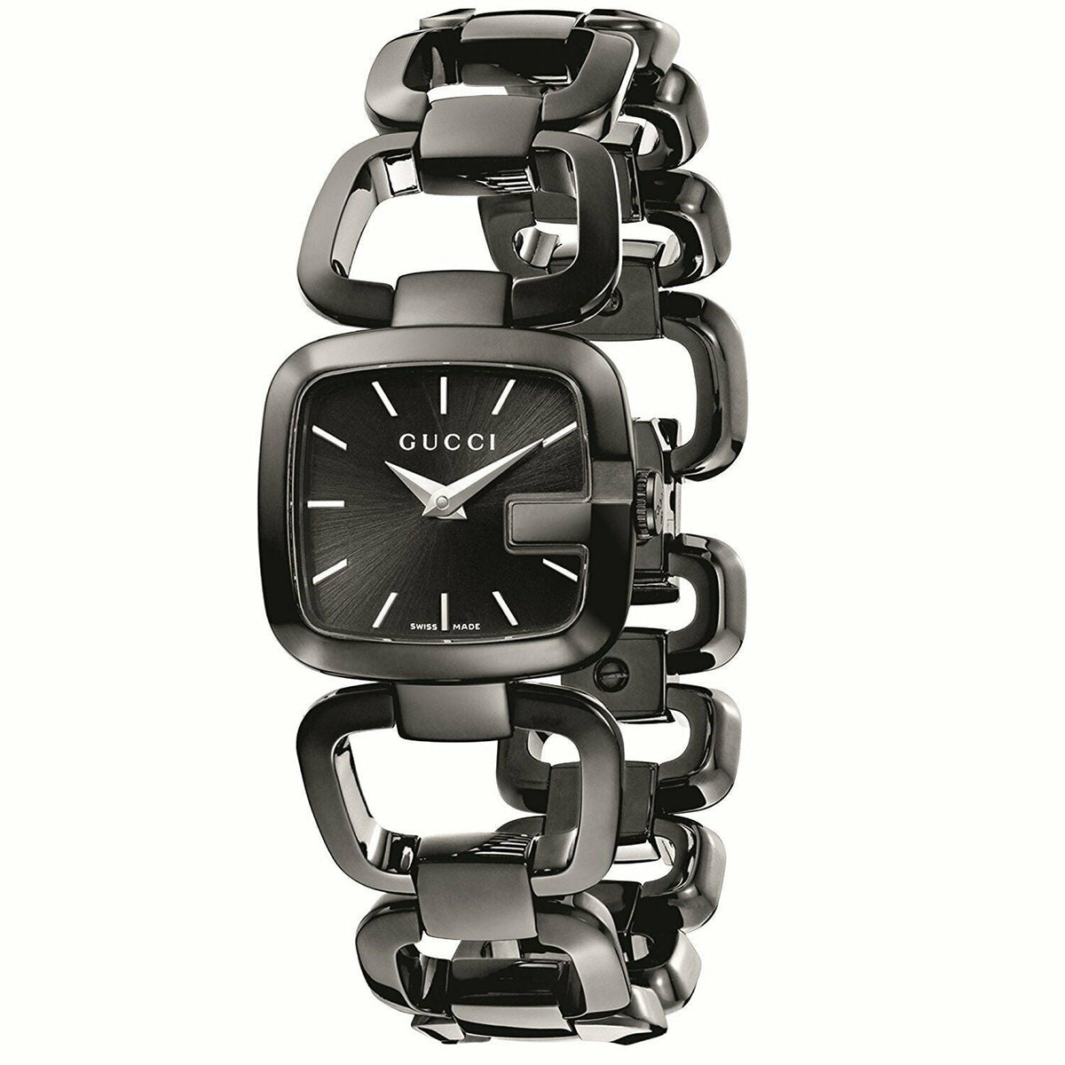  Shop Authentic Gucci G Ladies Quartz 125 G Series Black Dial Bracelet Watch For Women - YA125504 - Luxxuri