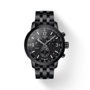  Shop Authentic Tissot PRC 200 Chronograph Black Dial Black Steel Strap Watch For Men - T114.417.33.057.00 - Luxxuri