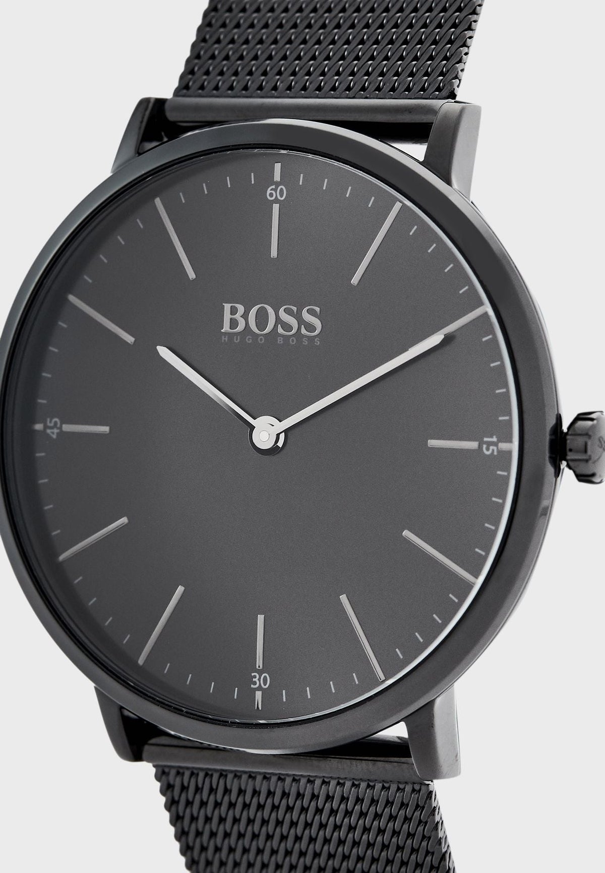  Shop Authentic Hugo Boss Horizon Quartz Black Dial Black Mesh Bracelet Watch For Men - 1513542 - Luxxuri