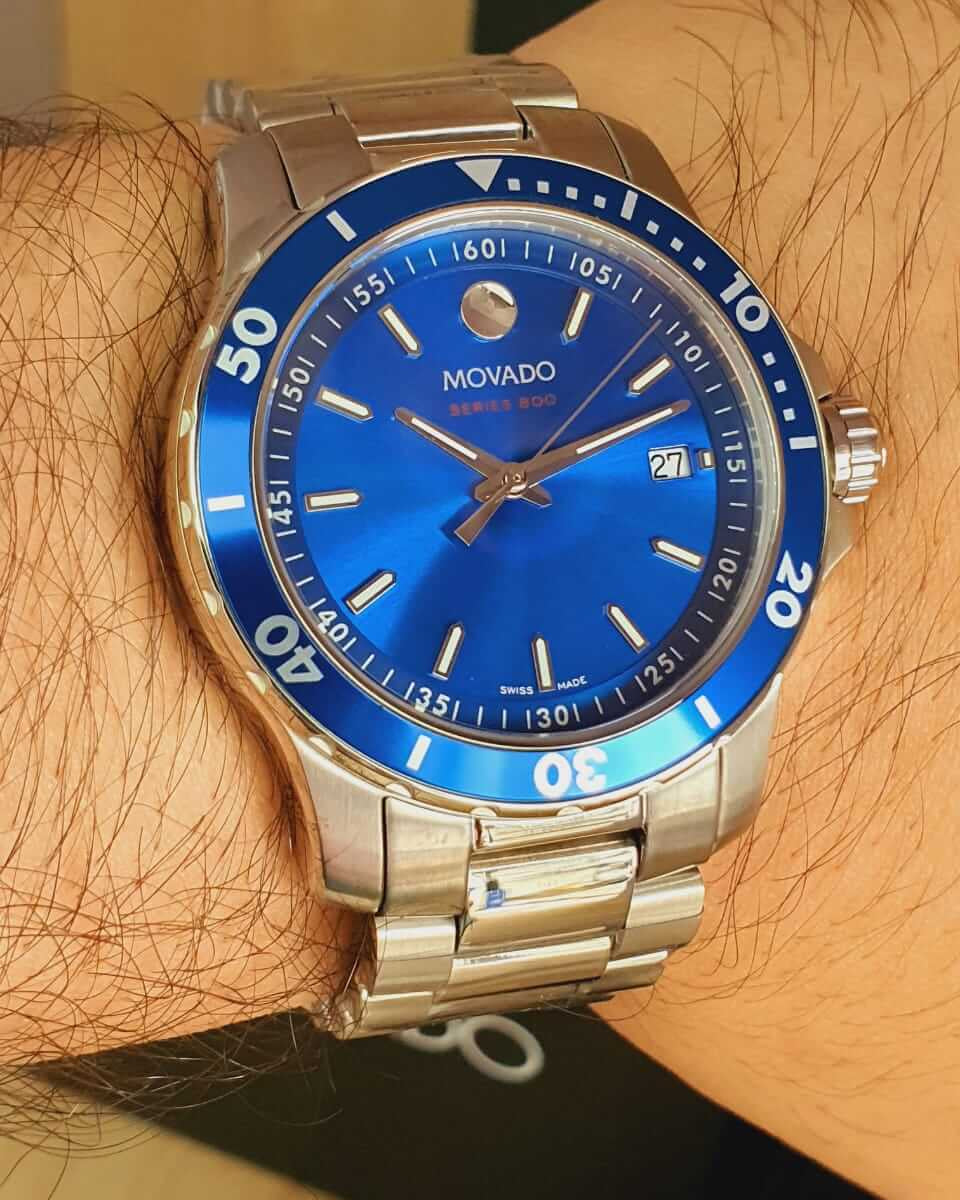  Shop Authentic Movado Series 800 Blue Dial Silver Steel Strap Watch for Men - 2600151 - Luxxuri