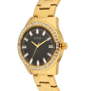  Shop Authentic Guess Sparkler Diamonds Black Dial Gold Steel Strap Watch for Women - GW0111L2 - Luxxuri