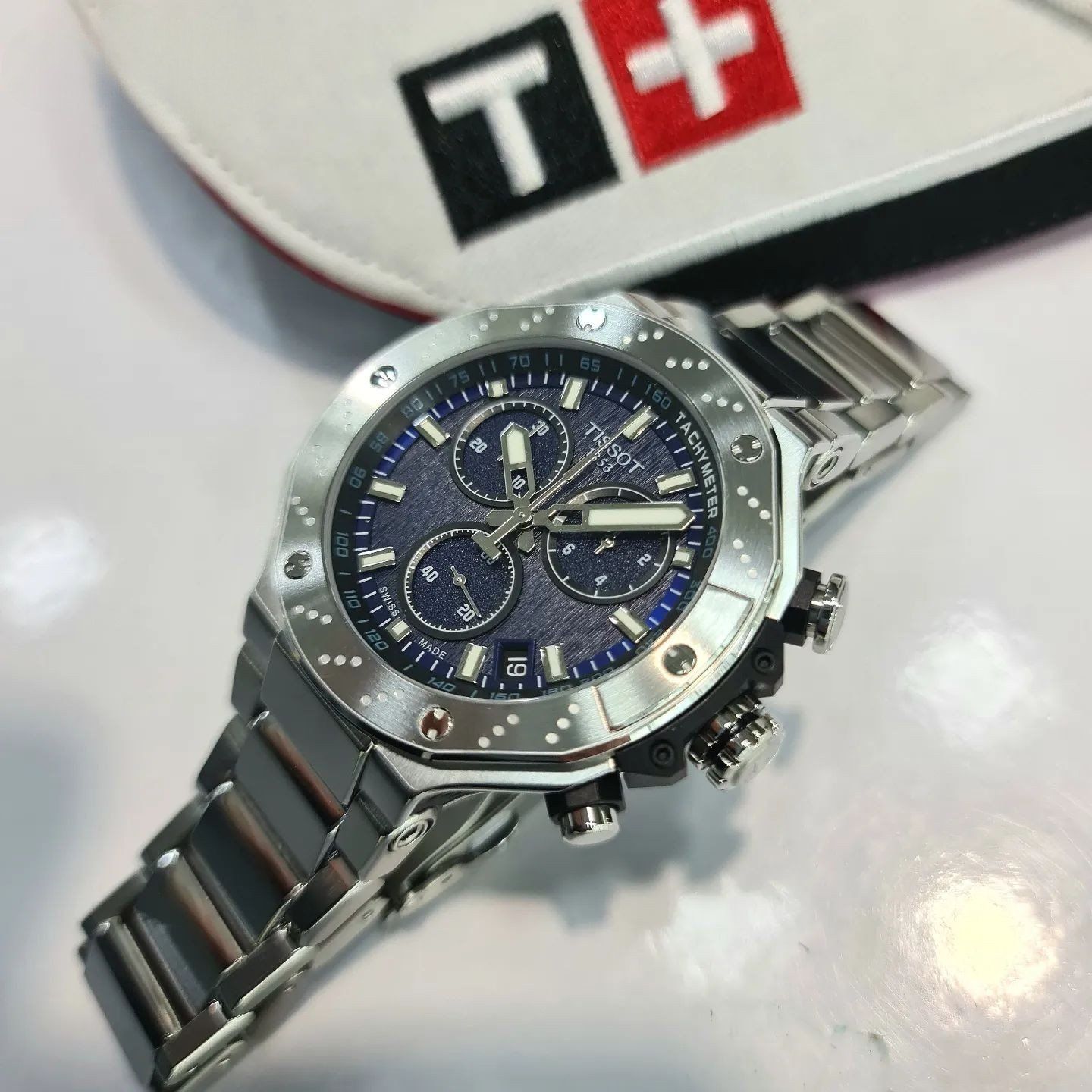  Shop Authentic Tissot T Race Chronograph Blue Dial Silver Steel Strap Watch For Men - T141.417.11.041.00 - Luxxuri