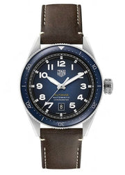  Shop Authentic Tag Heuer Autavia Calibre 5 Automatic Blue Dial Brown Leather Strap Watch for Men - WBE5116.FC8266 - Luxxuri