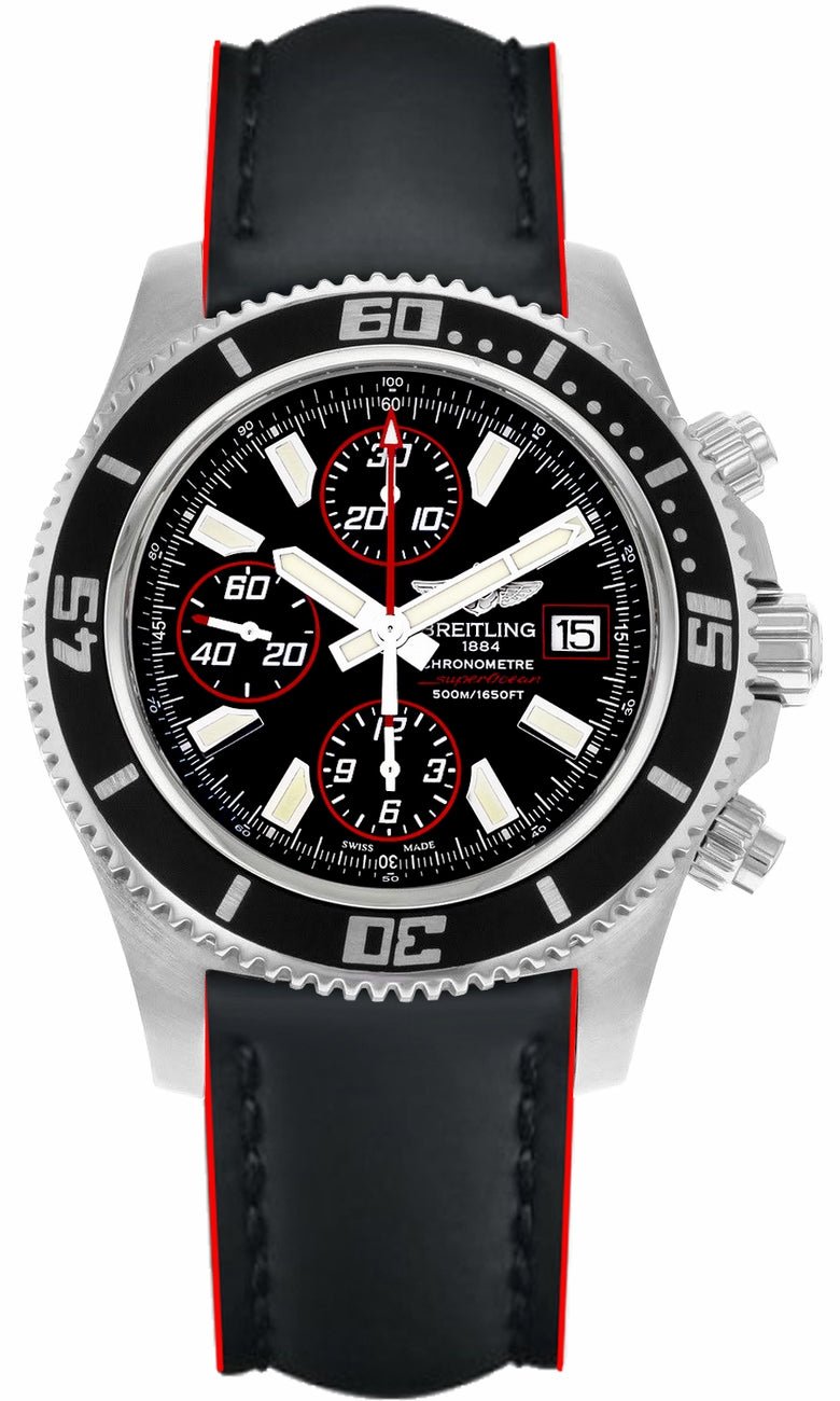  Shop Authentic Breitling Superocean Chronograph II Black Dial 44mm Automatic Mens Watch - A1334102/BA81 - Luxxuri