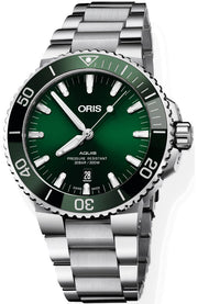  Shop Authentic Oris Aquis Date Green Dial Silver Steel Strap Watch for Men - 0173377304157-0782405PEB - Luxxuri