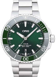  Shop Authentic Oris Aquis Date Green Dial Silver Steel Strap Watch for Men - 0173377304157-0782405PEB - Luxxuri