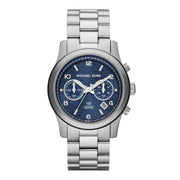  Shop Authentic Michael Kors Hunger Stop 100 Series Navy Blue Dial Silver Steel Strap Watch for Women - MK5814 - Luxxuri