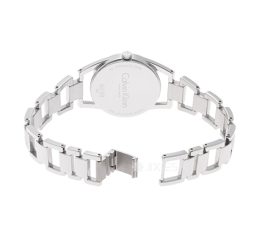  Shop Authentic Calvin Klein Dainty Silver Dial Silver Steel Strap Watch for Women - K7L23146 - Luxxuri