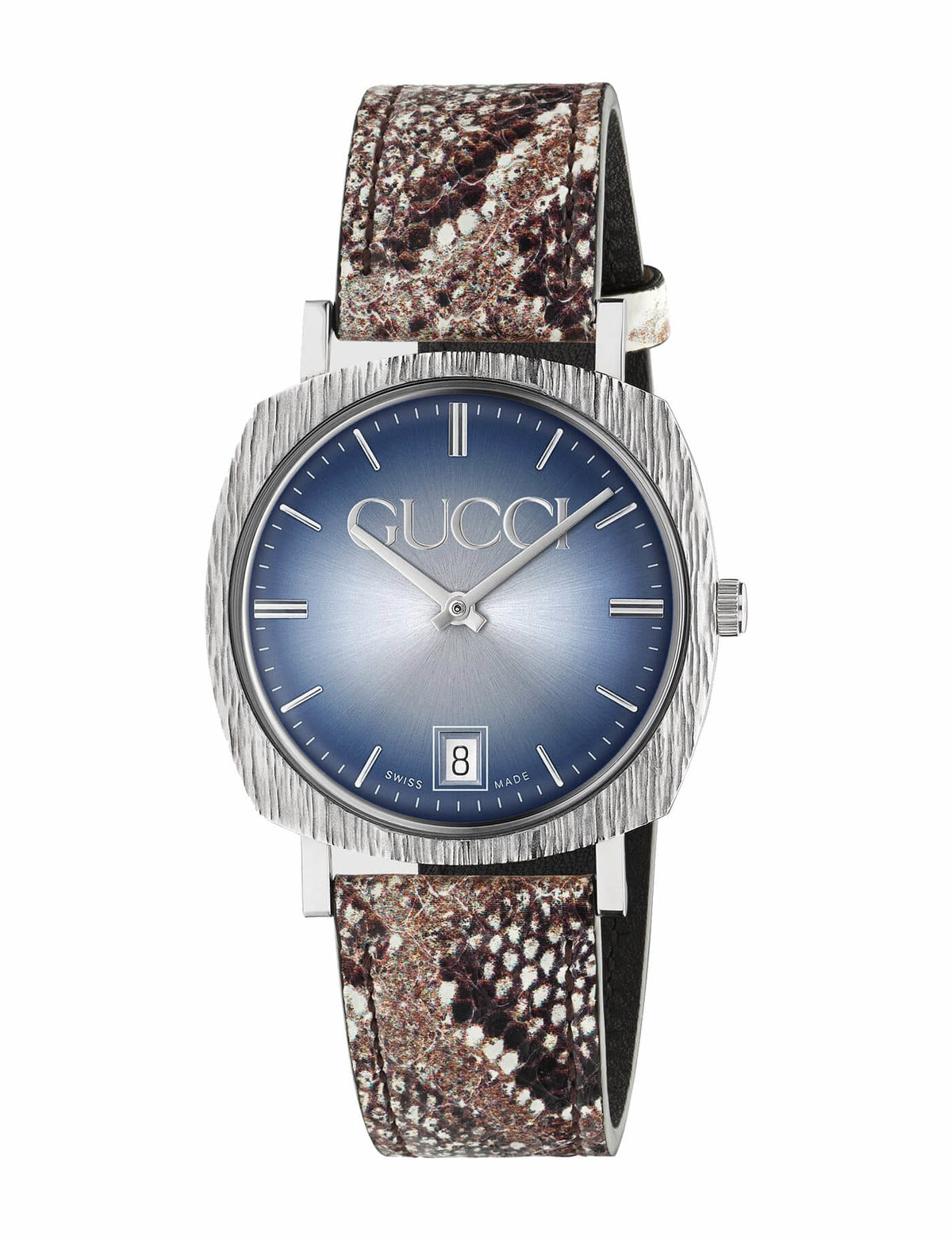  Shop Authentic Gucci Grip Vintage Silver Stainless Steel Quartz Unisex Watch 35mm - YA152401 - Luxxuri