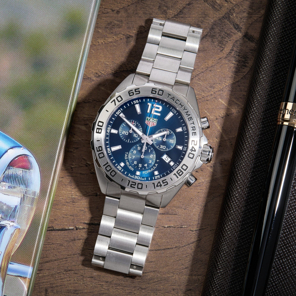  Shop Authentic Tag Heuer Formula 1 Chronograph Blue Dial Silver Steel Strap Watch for Men - CAZ101K.BA0842 - Luxxuri