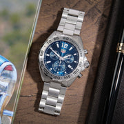  Shop Authentic Tag Heuer Formula 1 Chronograph Blue Dial Silver Steel Strap Watch for Men - CAZ101K.BA0842 - Luxxuri