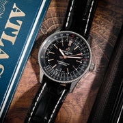  Shop Authentic Breitling Automatic 41mm Black Dial Black Leather Strap Watch for Men - A17326241B1P1 - Luxxuri