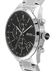  Shop Authentic Hugo Boss Grand Prix Black Dial Silver Steel Strap Watch for Men - 1513477 - Luxxuri