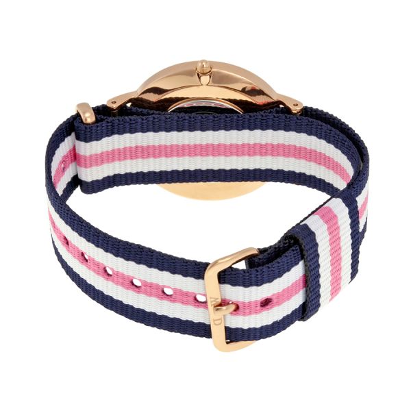  Shop Authentic Daniel Wellington Classic South Hampton White Dial Two Tone Nylon Strap Watch For Women - DW00100034 - Luxxuri