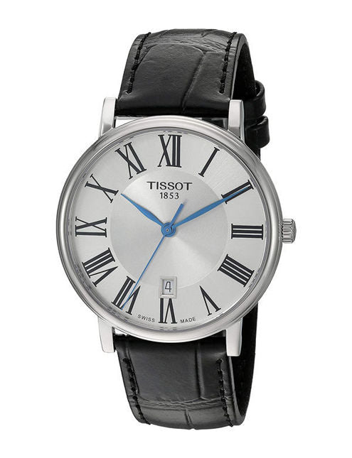  Shop Authentic Tissot Carson Premium Silver Dial Black Leather Strap Watch For Men - T122.410.16.033.00 - Luxxuri