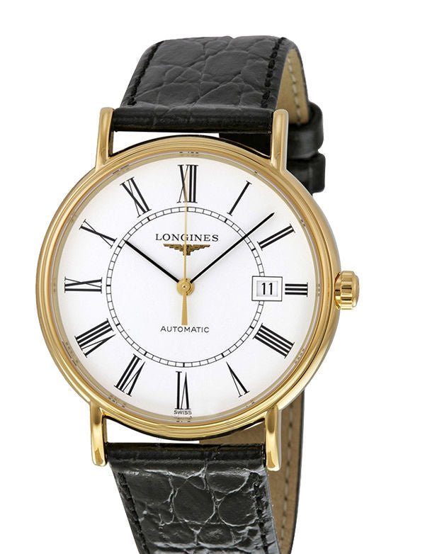  Shop Authentic Longines Presence 25.5mm Automatic White Dial Black Leather Strap Watch for Women - L4.921.2.11.2 - Luxxuri