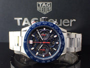  Shop Authentic Tag Heuer Carrera Chronograph Blue Dial Silver Steel Strap Watch for Men - CBG2A11.BA0654 - Luxxuri