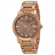  Shop Authentic Burberry The City Rose Gold Dial Rose Gold Steel Strap Watch for Women - BU9034 - Luxxuri