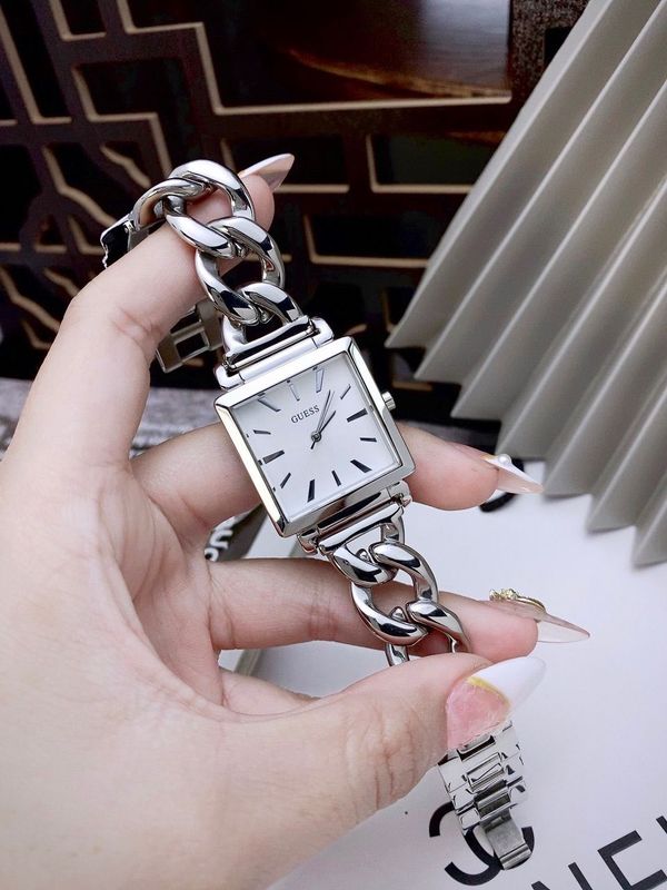 Shop Authentic Guess Vanity Silver Dial Silver Steel Strap Watch for Women - W1029L1 - Luxxuri