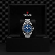 Tudor Black Bay 54 Blue Dial Silver Steel Strap Watch for Men - M7943A1A0NU-0001