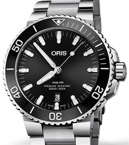  Shop Authentic Oris Aquis Date Black Dial Silver Steel Strap Watch for Men - 0173377304134-0782405PEB - Luxxuri