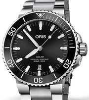  Shop Authentic Oris Aquis Date Black Dial Silver Steel Strap Watch for Men - 0173377304134-0782405PEB - Luxxuri
