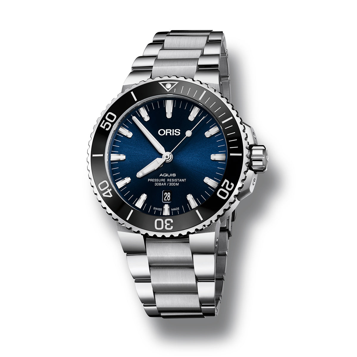  Shop Authentic Oris Aquis Date Blue Dial Silver Steel Strap Watch for Men - 0173377304135-0782405PEB - Luxxuri