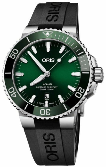  Shop Authentic Oris Aquis Date Green Dial Black Rubber Strap Watch for Men - 0173377304157-0742464EB - Luxxuri