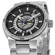  Shop Authentic Oris TT1 Engine Date Skeleton Black Dial Silver Steel Strap Watch for Men - 0173377524124-0782408 - Luxxuri