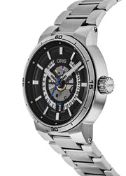  Shop Authentic Oris TT1 Engine Date Skeleton Black Dial Silver Steel Strap Watch for Men - 0173377524124-0782408 - Luxxuri