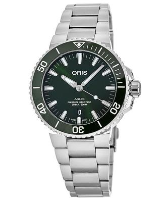  Shop Authentic Oris Aquis Date Green Dial Silver Steel Strap Watch for Men - 0173377304157-0782405PEB - Luxxuri