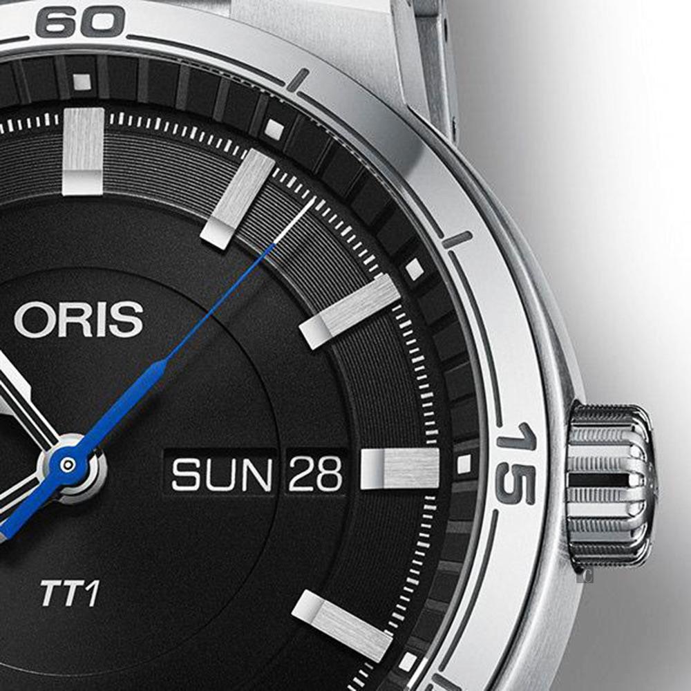  Shop Authentic Oris TT1 Day Date Black Dial Black Rubber Strap Watch for Men - 0173577524154-0742406FC - Luxxuri