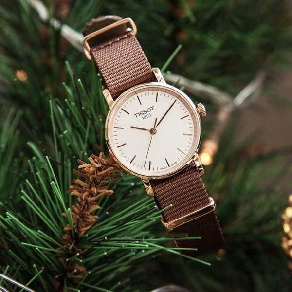  Shop Authentic Tissot Everytime Desire White Dial Maroon NATO Strap Watch for Women - T109.210.37.031.00 - Luxxuri